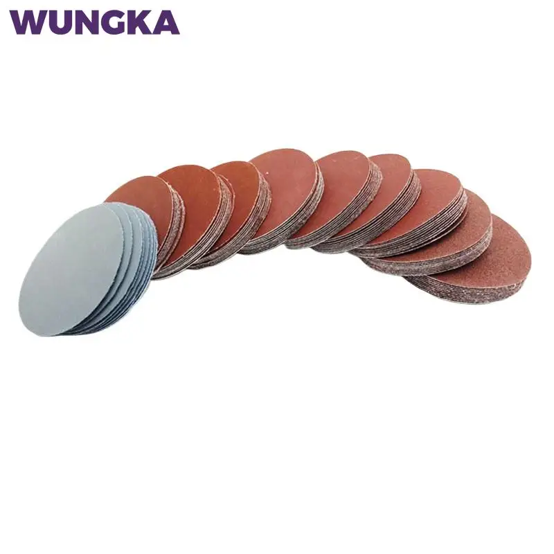 40pcs/Set 3 Inch/75mm Sandpaper Discs Grit 320/400/600/800/1000/1200/1500/2000 Hook And Loop Sanding Papers