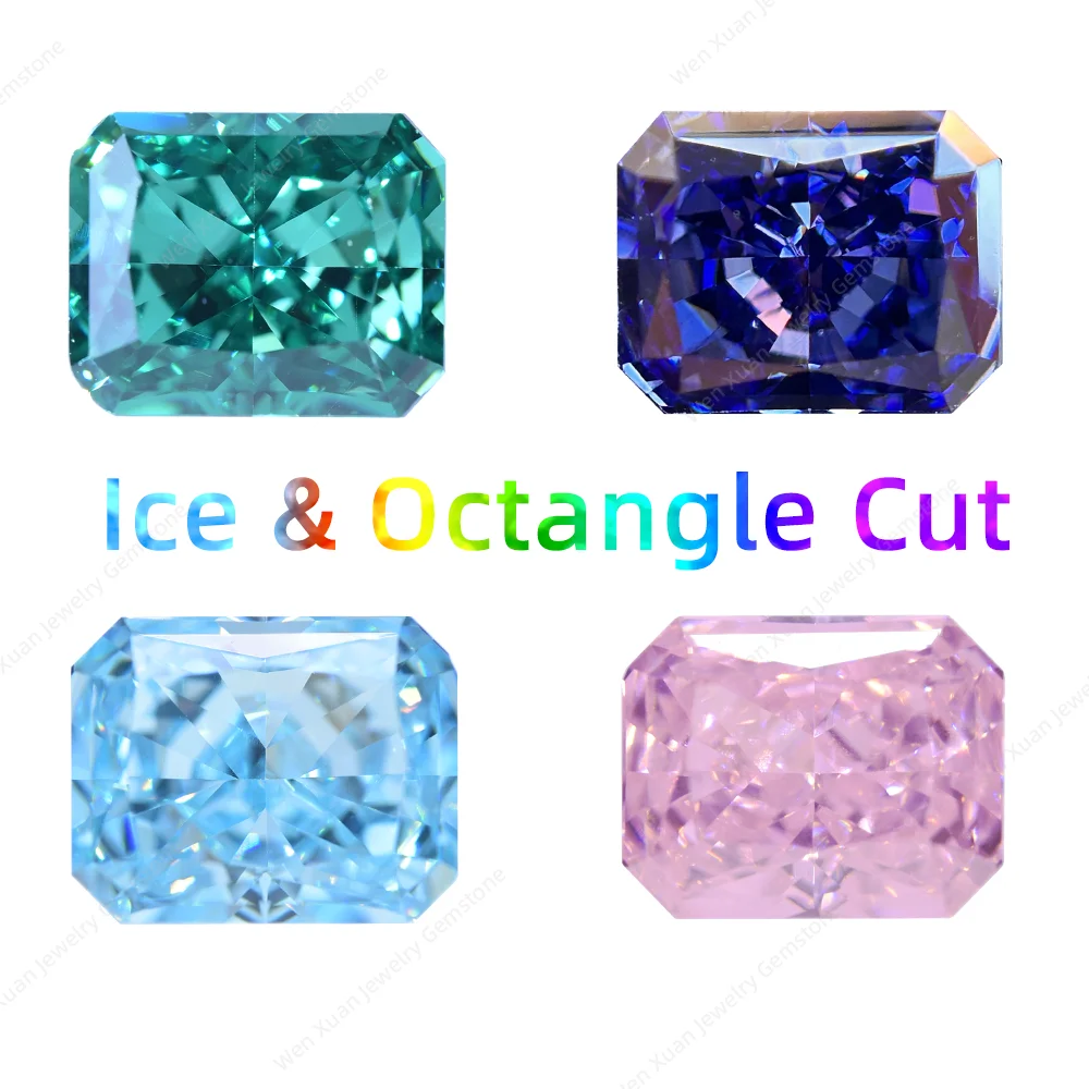 

Ice Cut Octangle Loose Cubic Zirconia Shining Gemstones High Quality Gemstone for Diy Jewelry Multiple colors Choice Size 5x7mm