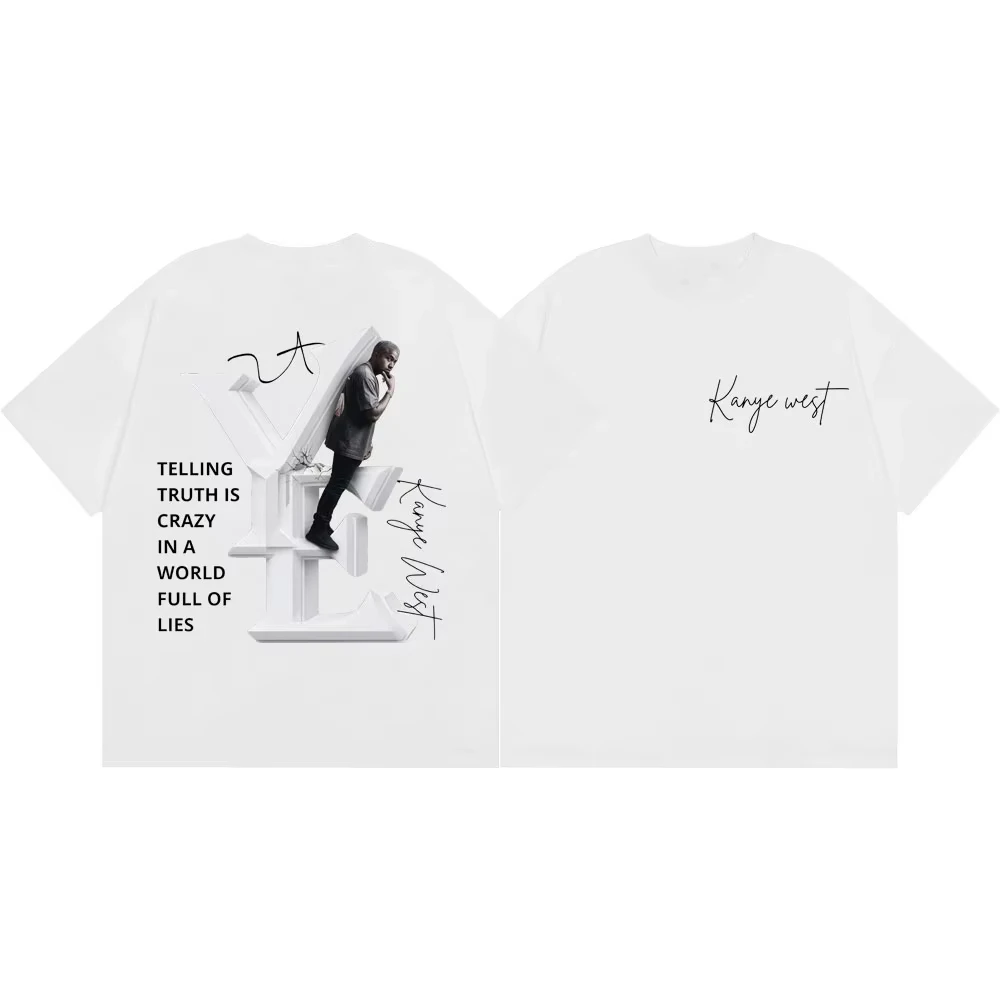 Rapper Kanye West Merch T-shirts High Quality Fashion Short Sleeve T Shirt Men Women Casual Loose 100%cotton T-shirt Streetwear