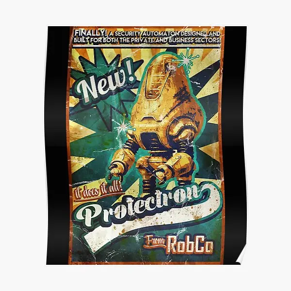 Protectron Ad Classic  Poster Wall Vintage Funny Decor Mural Decoration Home Picture Print Modern Room Art Painting No Frame