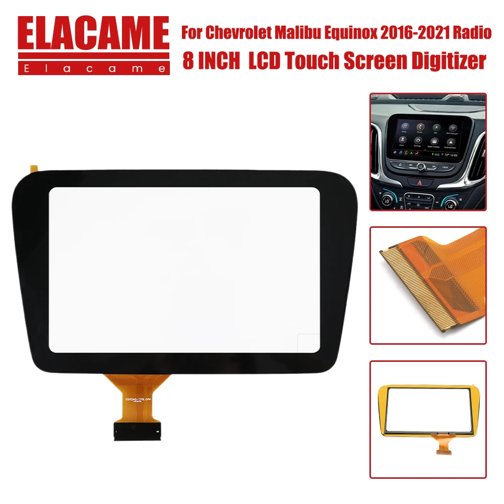 

8,0-дюймовый 60-контактный сенсорный экран, дигитайзер, объектив для Chevrolet Malibu Equinox, аудиомедиаплеер, GPS-навигация, автомобильные аксессуары