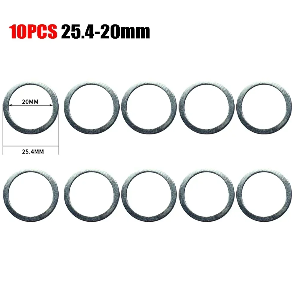 10Pcs 톱 블레이드 감소 링 와셔 16/20/22/25.4/30/32MM 변환 링 커팅 디스크 조리개 가스켓 내부 구멍 어댑터 링