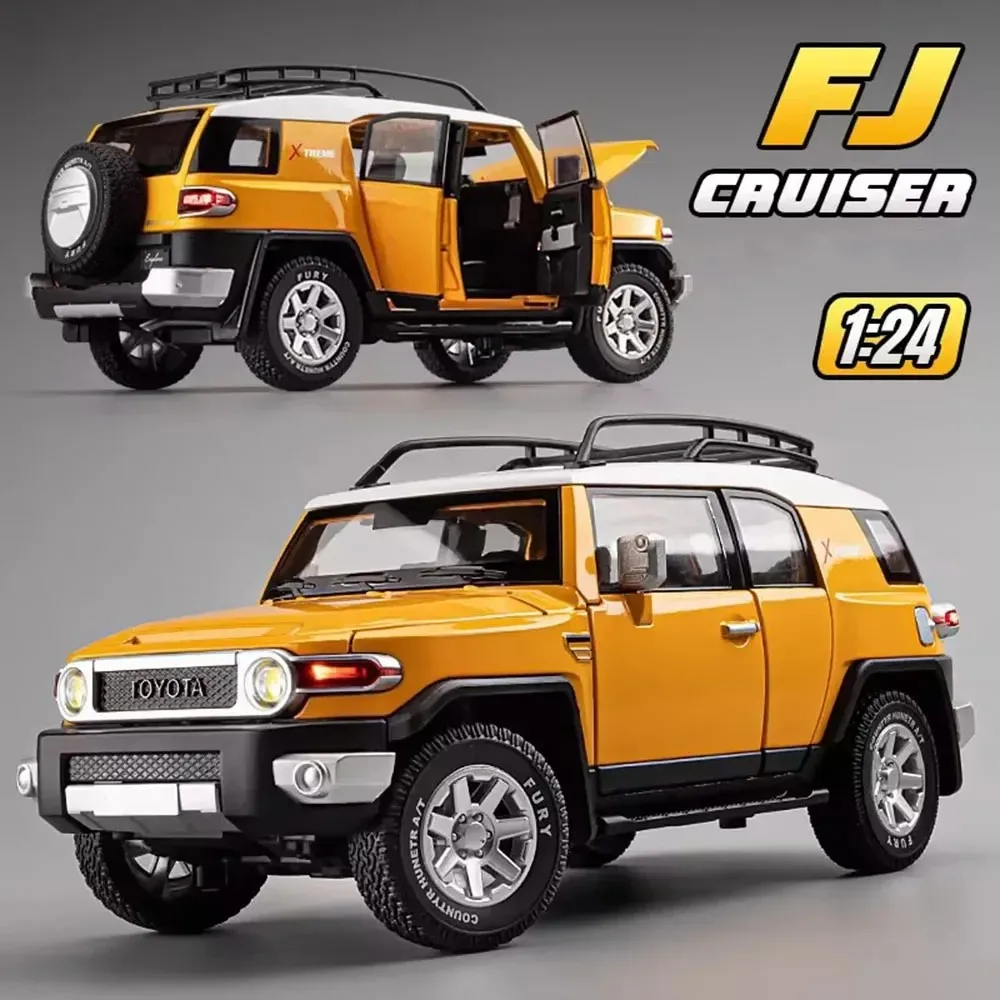 Maßstab 1:24 Legierung FJ LAND CRUISER Autos Spielzeug Miniaturmodelle Licht Sound Zurückziehen Fahrzeuge Gummireifen Auto Jungen Festival Geschenke