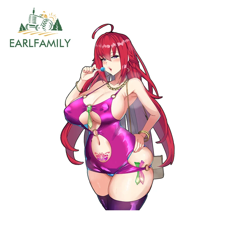 EARLFAMILY 13cm x 8cm Rias Gremory Waifu Stickers Hentai Breasts Uniform Thicc Succubus Car Accessories Ecchi Ahegao Decals