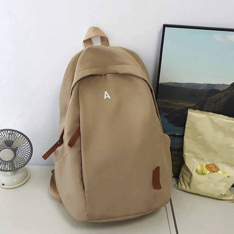 High End saco de computador cor sólida para masculino e feminino estudantes, lazer mochila de viagem, alta capacidade, estudantes universitários