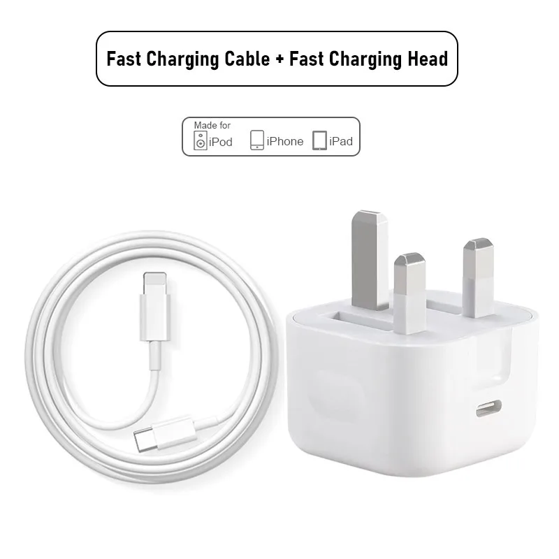 

20W/35W/40W Super Charger Set British Standard Wall Charger Support PD Fast Charging Protocol PD/Dual Type-C for iPhone