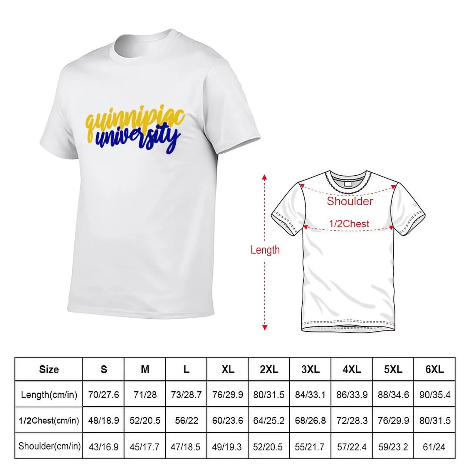 quinnipiac university T-Shirt street wear oversized graphic tee anime tshirt summer clothes fruit of the loom mens t shirts