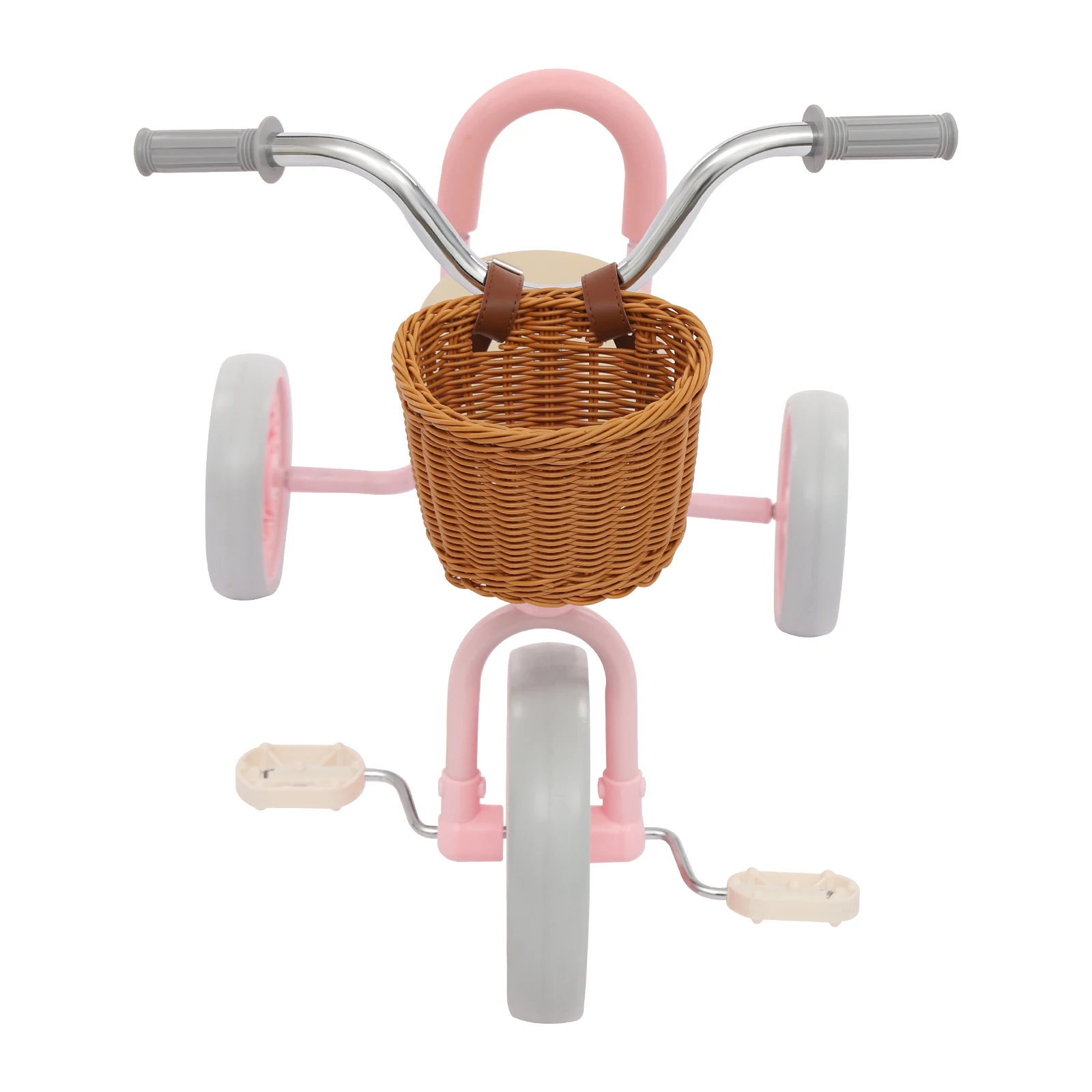 Adjustable Seat Kids Trike: Eco - Friendly Rattan Frame for Park Riding