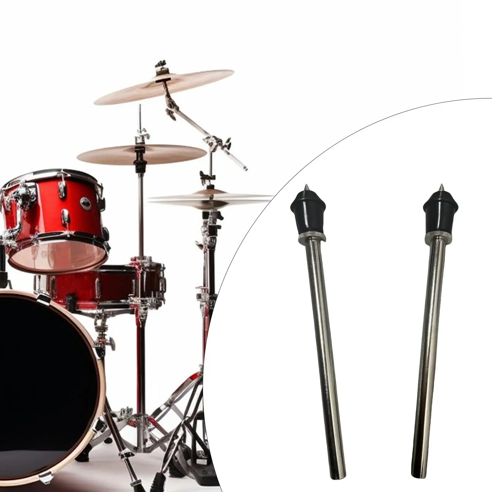 2x Drum Legs Bass Drum Feet Sturdy Floor Tom Legs Percussion Instrument Parts Drum Feet Drum Set Metal Legs Bass Drum Legs