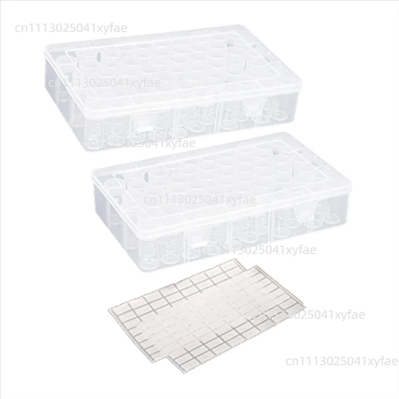 2Pcs 120 Grids Diamond Painting Storage Box Plastic Bead Sorting Container 5D Embroidery Accessories Organizer