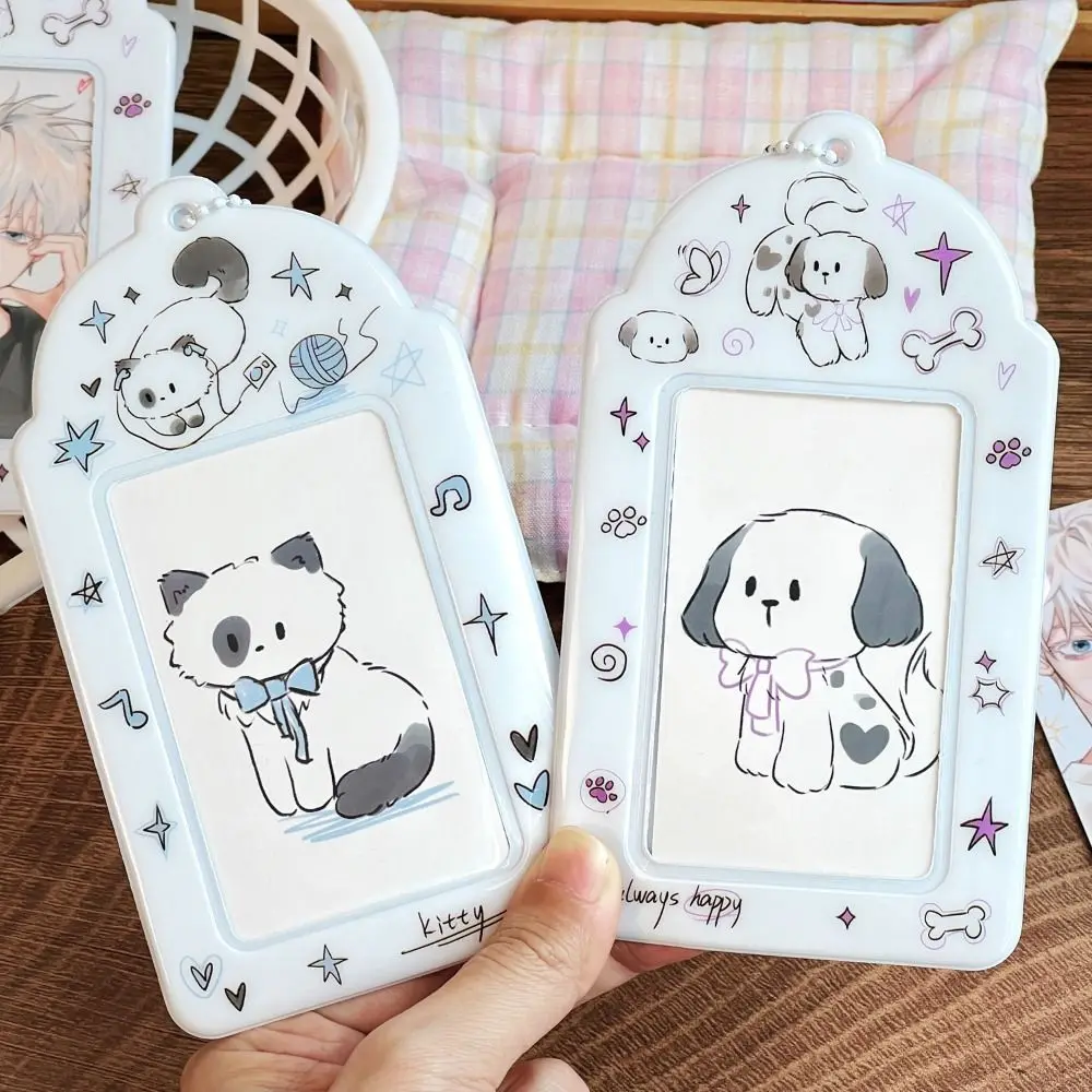 Animal Photocard Case Student Card Holder Bag Keychain Photocard Holder Cartoon Idol Photos Protective Cover