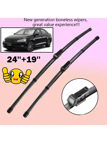 2 개/대 앞 유리 와이퍼 블레이드 세트 VW Jetta 6 A6 MK6 5C6 2018 2017 2016 2015 2014 2013 2012 2011 24