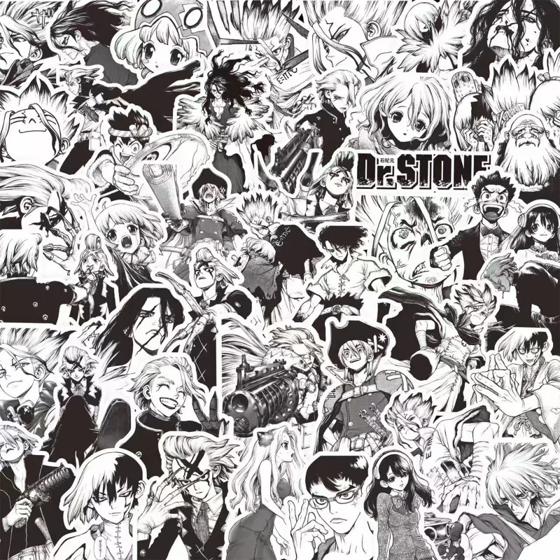 

80pcs Dr.STONE Stickers Anime Peripheral Senku Ishigami DIY Diary Phone Case Handmade Scrapbook Aesthetic Stickers Gift