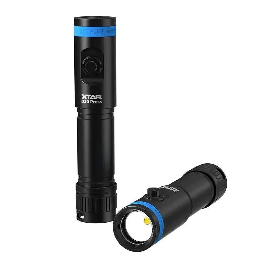 Xtar D20 Press 1200Lumen Rechargeable Professional Diving Flashlight IPX8 Underwater 100m Dive Torch Light with 3500mAh Battery