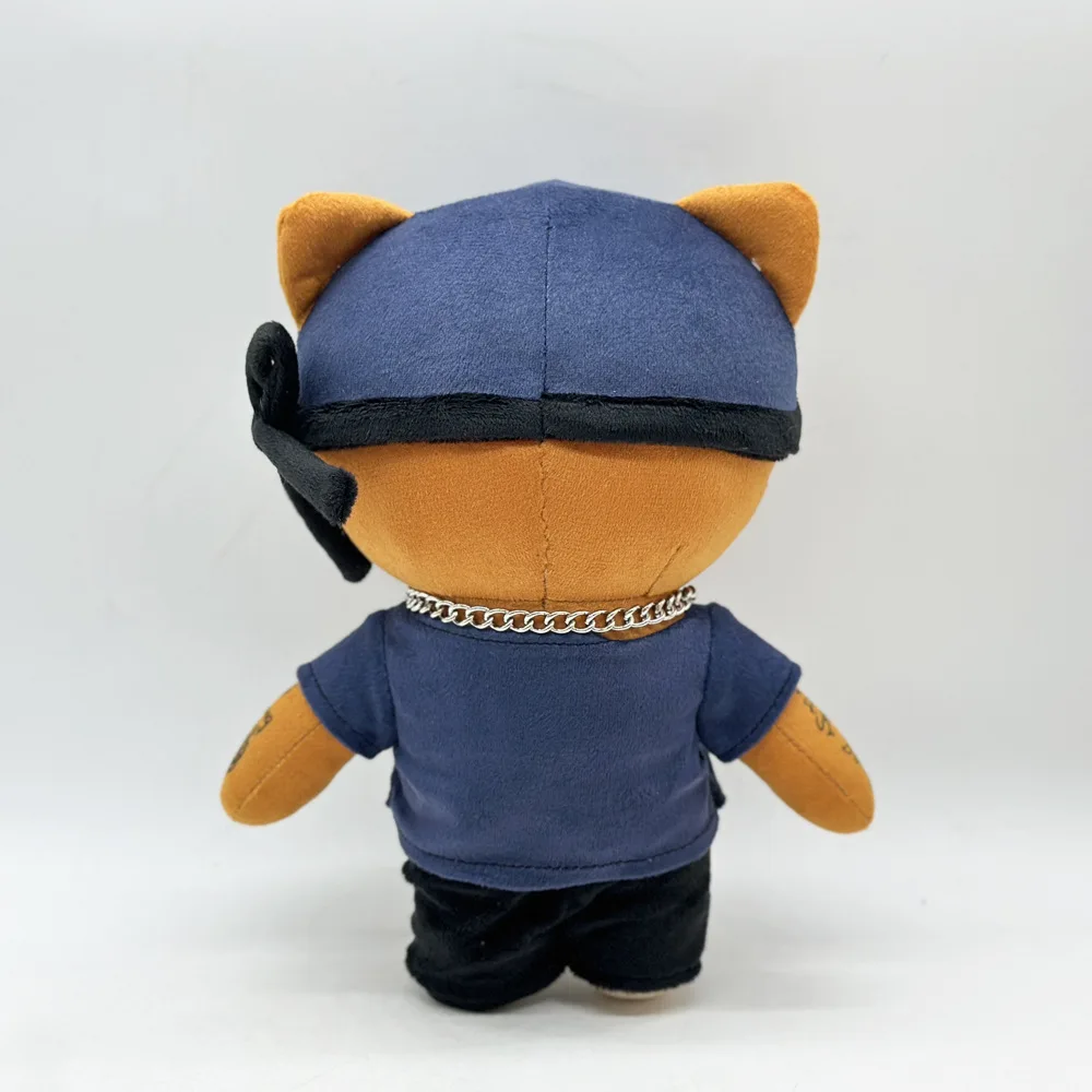 Hello Kitty as Rapper Singer Ski Mask The Slump God Plush Doll Plushies Stuffed Toys Cute Kids Boys Girls Christmas Gifts