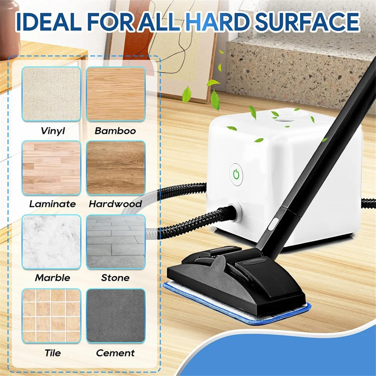 وسادات جديدة من الألياف الدقيقة قابلة لإعادة الاستخدام لمنظف البخار Dupray الأنيق، وسادات تنظيف ممسحة بديلة، وقماش قابلة لإعادة الاستخدام وأغطية صغيرة