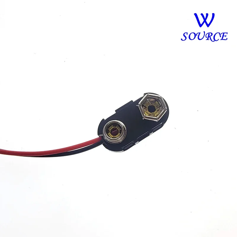 5Pcs/lot I Type 9V Battery Snap Cable Connector 9 Volt Battery Clip Buckle Holder Lead Wire Length 15CM