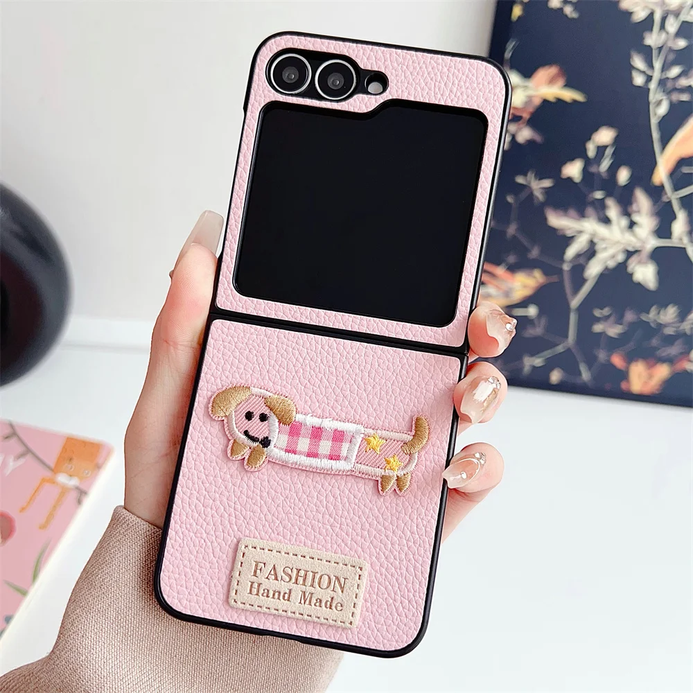 Shockproof Cartoon Leather Phone Case for Samsung for Galaxy Z Flip 7 6 5 4 3 Flip7 Flip6 Flip5 Flip4 Flip3 5G Protective Cover