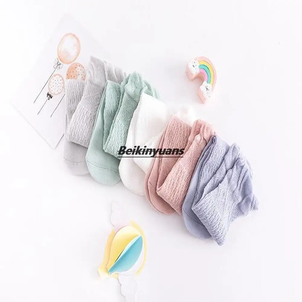 Baby socks thin tube mosquito-proof socks in summer female cotton cute newborn male high tube baby sock in spring and summer