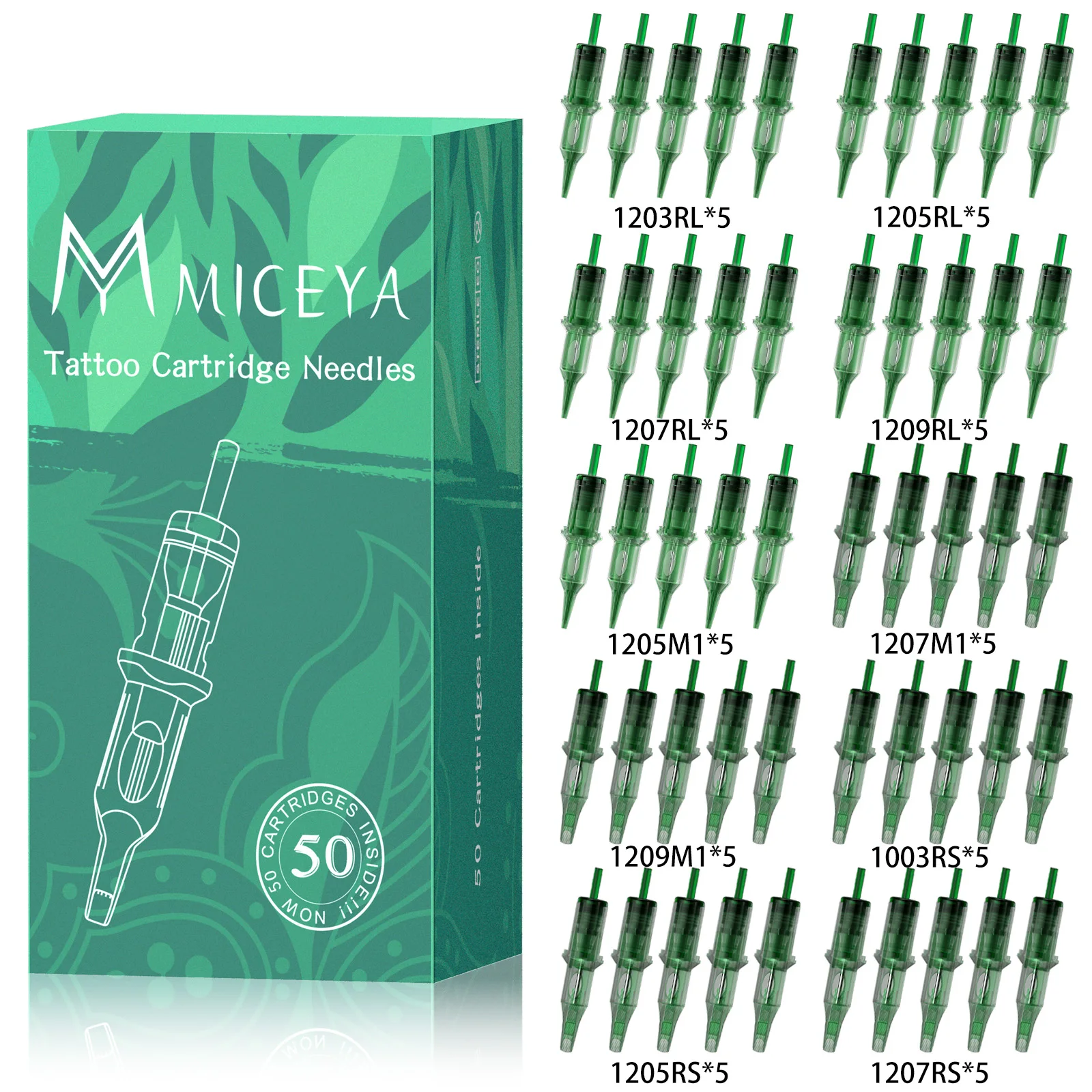 

50/100pcs Tattoo Cartridge Needles Disposable Needles Rl Rs M1 Series For Tattoo Machine For Eyebrow Eyeliner Permanent Makeup