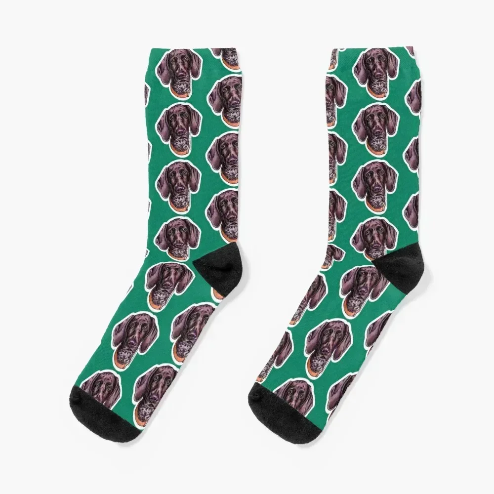 

German Shorthaired Pointer Socks floral funny gift Woman Socks Men's