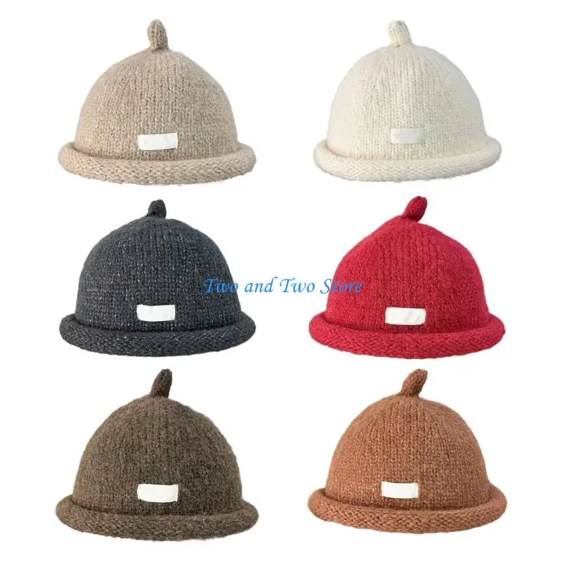 

HX6F Knitted Docker Cap Casual Hat for Unisex Wear for Cycling Sports