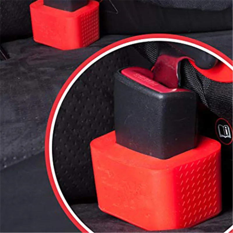 Auto Safety Belt Buckle Holder Silicon Buckle Protective Cover Auto Car Seat Belt Buckle Holder in Upright Position