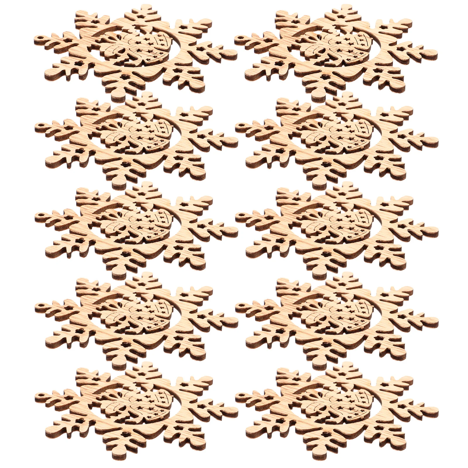 

1Set Blank Xmas Pendant Wooden Decor Hollow Hole Easy Hanging Christmas Tree Wall Window Ornament DIY Painting Craft