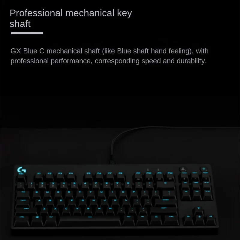 Teclado Original G Pro X con Cable USB, 87 teclas, resistente al agua, desmontable