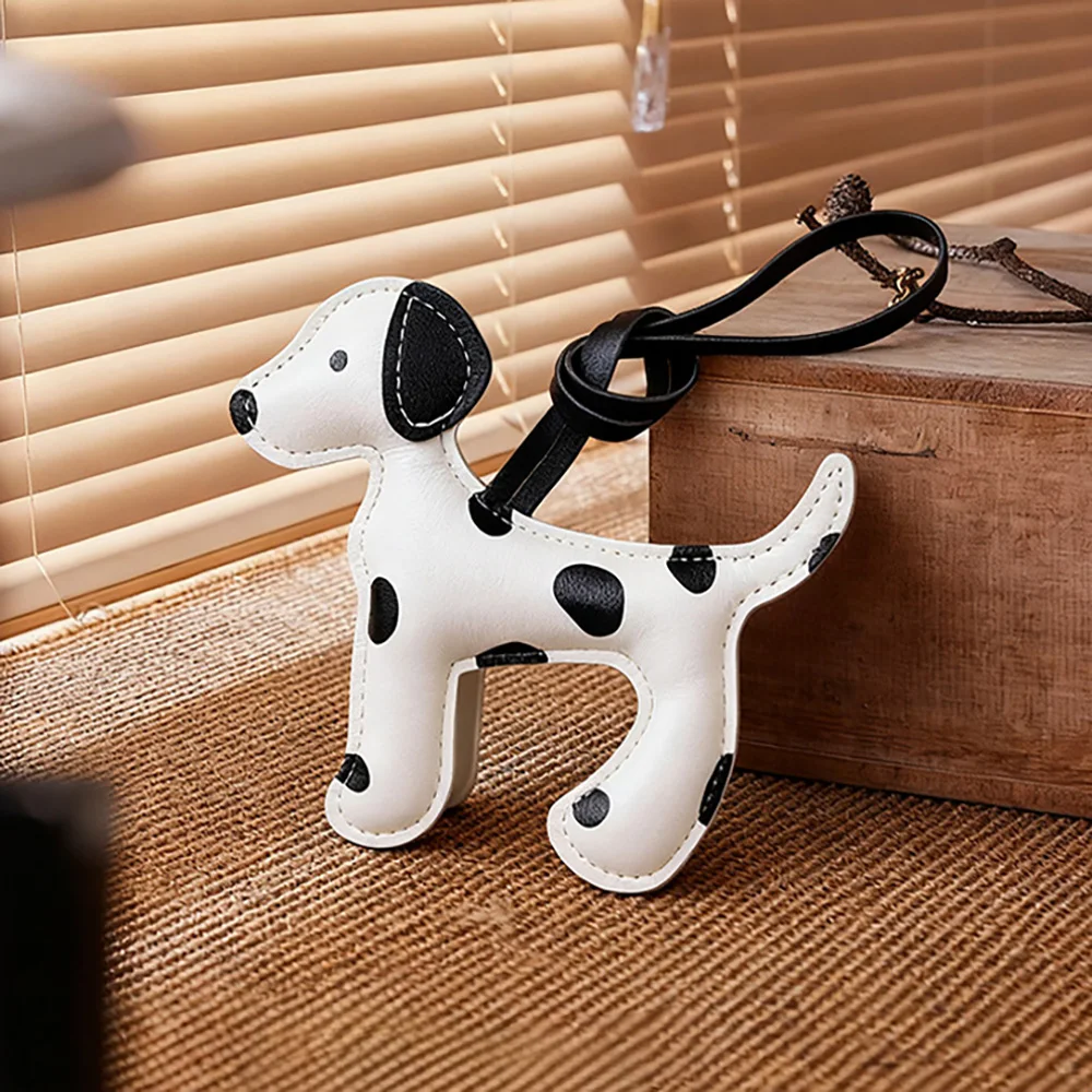 

1Pcs ​​PU Leather Shoulder Bags Pendant Cute Dalmatian Dog Charm Leather Rope for Backpacks DIY Accessories Ideal Gift for Women