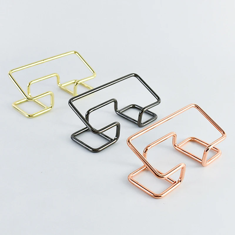 Minimalist Hollowed Out Business Card Bracket Creative Business Card Holder Desktop Business Card Display Rack