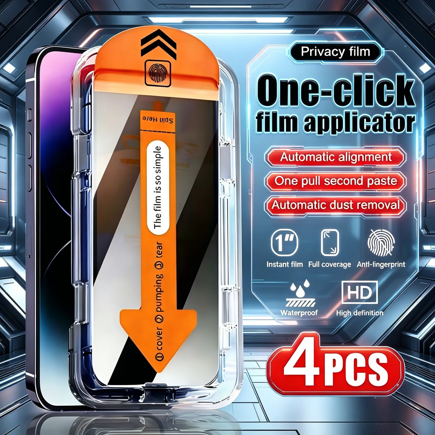 Screen Alignment Tool - 4pcs Privacy Protective Film Screen Protector