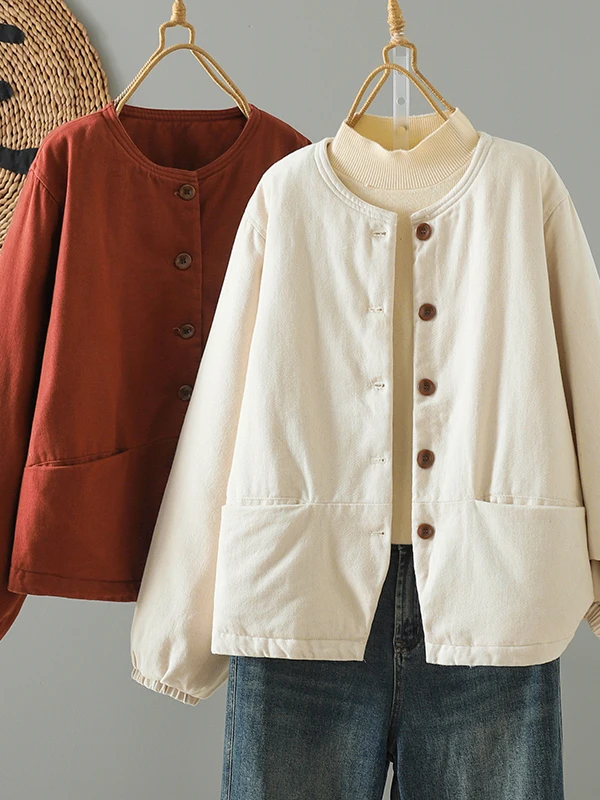 

Художественное женское зимнее пальто, круглое хлопковое пальто на одной пуговице, теплая верхняя одежда, женская мода, морозостойкая