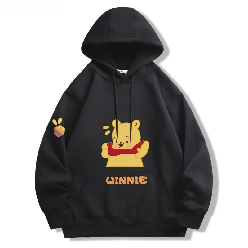 Winnie The Pooh Cartoon Cartoon Hooded Sweater Boys and Girls Spring and Autumn Loose Large Size PrintedComfortable Design Cute