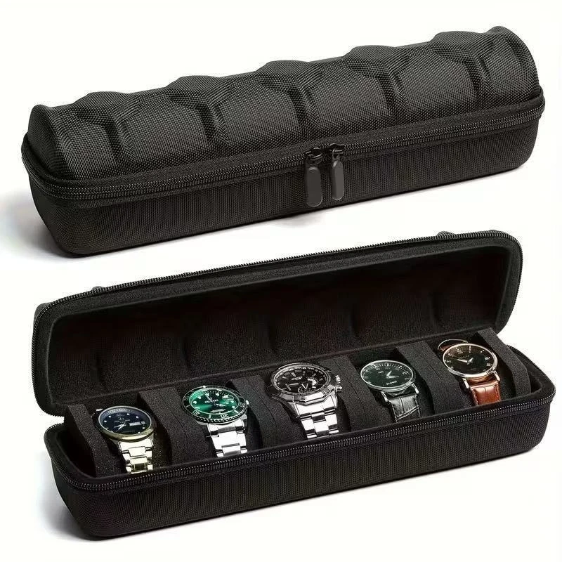 5/10/15 Slots Hard Shell Watch Storage Box, Carry Case, Display Organizer, Watch Box Holder Display Cabinet, Ideal for Gifts