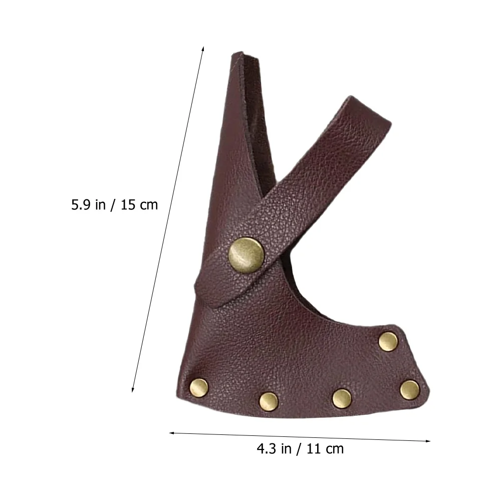 1 Juego de funda protectora duradera de PU para hacha, funda protectora portátil gruesa para acampar al aire libre, funda profesional