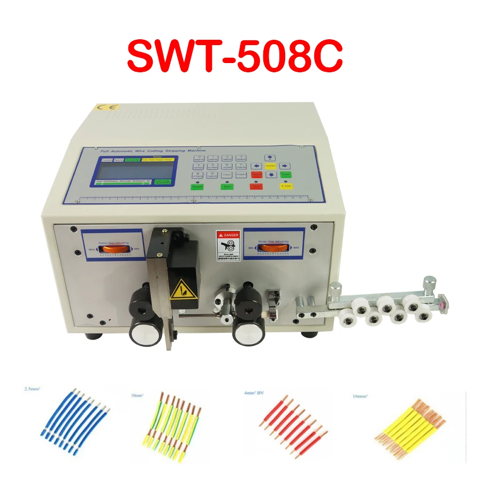 ワイヤーストリッパーストリッピングピーリングマシン、端子クリンパー、水平垂直金型付き圧着機、SWT508C-II、オプション1.5t