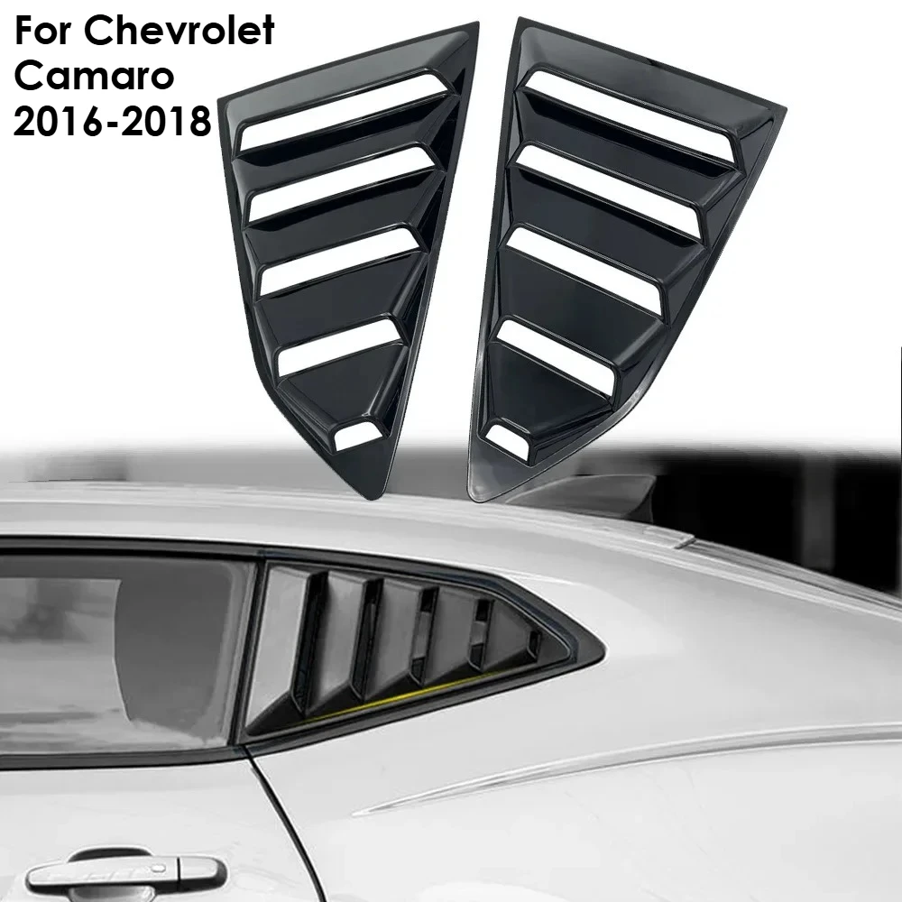 

Car Rear Window Louvers For Chevrolet Camaro 2016 2017 2018 Shutter Cover Side Vent Exterior Tuning Car Accessories