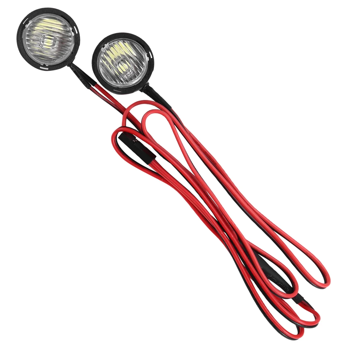 AM-LED ライト高輝度ヘッドライトスポットライト 1/10 RC クローラー車 TRX4 TRX6 アキシャル SCX10 90046 ラウンド 2LED 白色光