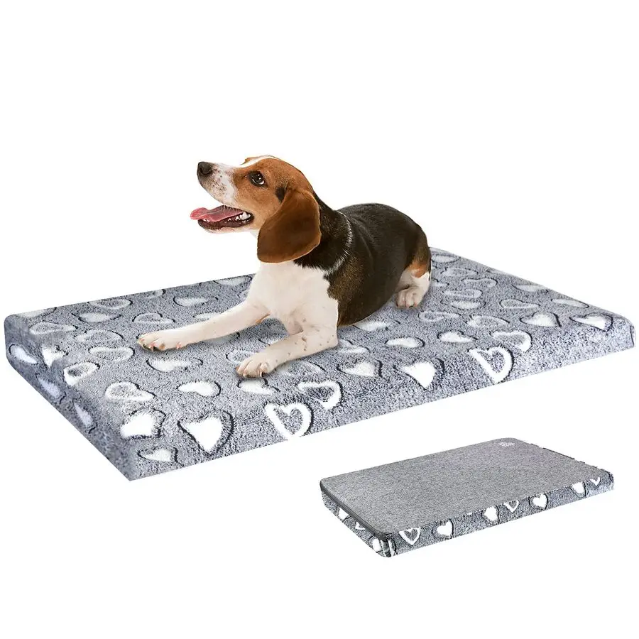 

Dog Crate Mat Reversible Cool amp Warm Stylish Bed, Waterproof amp Machine Washable, Supports Small to XXL Dogs, Grey