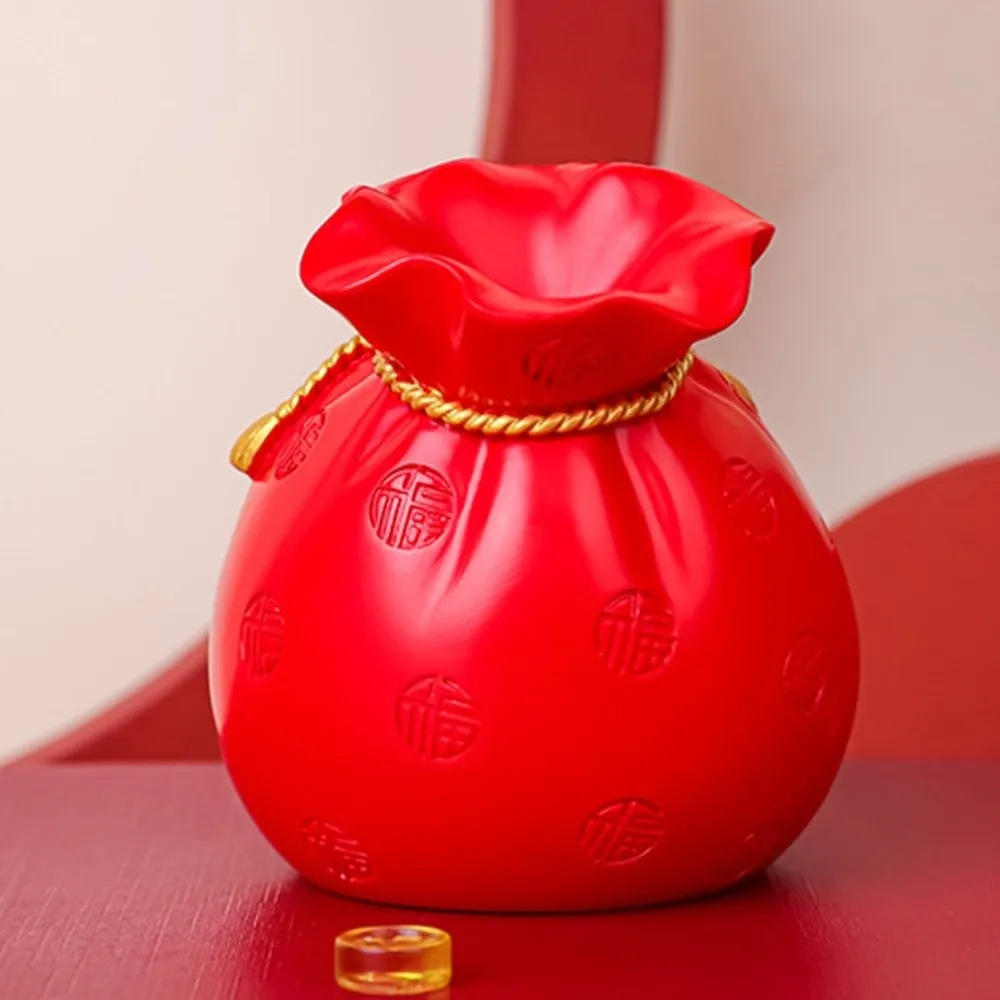 Fortuin 2026 Paard Jaar Mascotte Ornamenten Lucky Bag Hars Dierenriem Paard Beeldjes Decoratieve Levensechte Paard Figuren Ornament