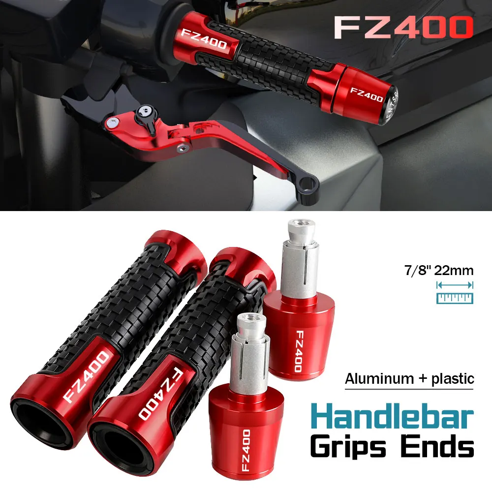 

7/8'' 22mm Motorcycle Handle Grips Handlebar Grip Ends Plug FOR YAMAHA FZR400 FZR 400 FZR-400 1986 1987 1988 1989