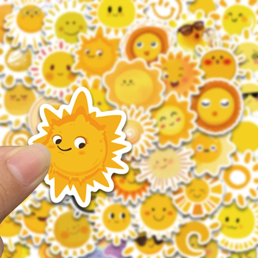 50pcs Sunshine series stickers, suitable for decorating mobile phones, laptops, thermos cups, tablets, waterproof stickers