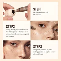 Stylo de maquillage tampon de taches de rousseur imperméable, taches de rousseur à points d'aspect naturel, longue durée, résistant à la sueur, adapté aux débutants 5