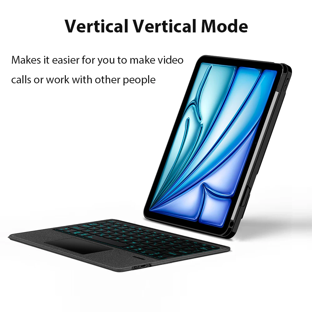 Magic Keyboard Case pour ISub Pro 11, 13 In Figure 2024, ISub Air 11, 13 In, M2, Smart Bluetooth, Clavier sans fil, Rétro-éclairage