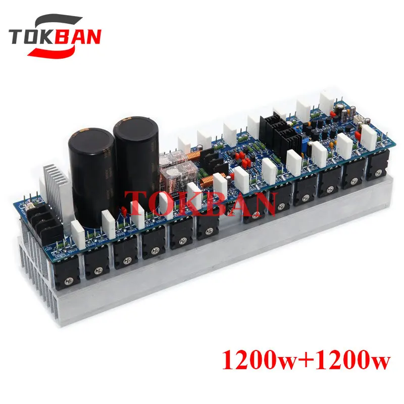 

Tokban 1200w*2 2-channel Amplifier Board High Power Toshiba Transistor 5200 1943 HIFI Professional Stage Amplifier Board