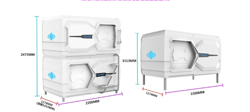 

Лучшая цена Крытая двуспальная двухъярусная кровать из АБС-пластика для капсульных отелей Мы предлагаем спальной струи для гостей