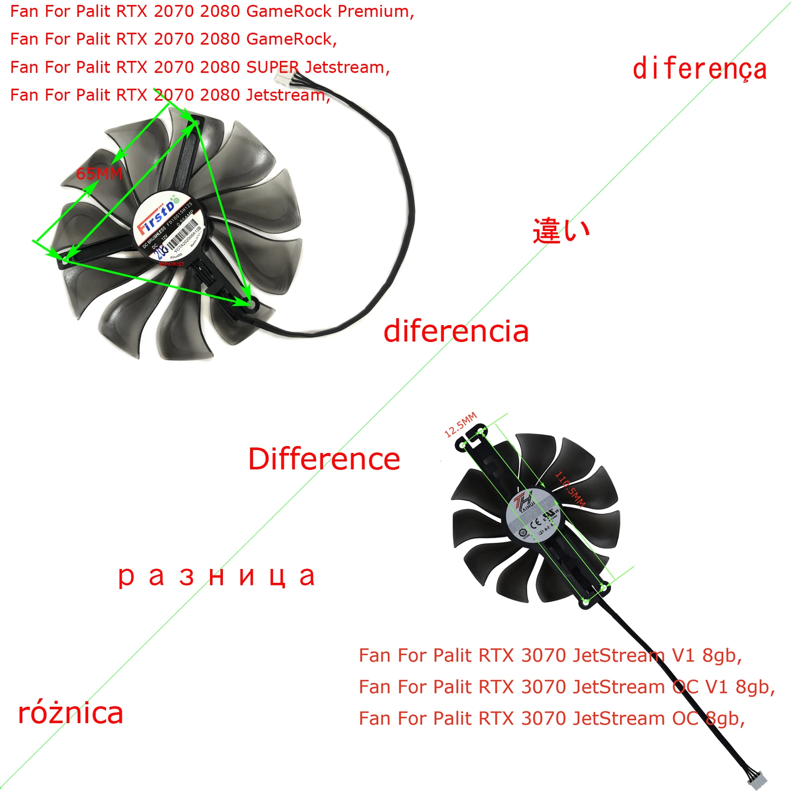 Graphics Cards Cooler Fan,FD10 - огляд і ціна Rtx 3070 8Gb Graphics Card
