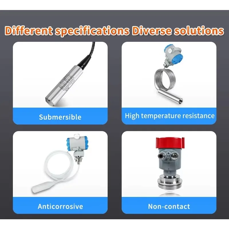 Deep fuel level sensor Instrument Instrument 1-500m Sanitary high temperature resistant submersible level sensor