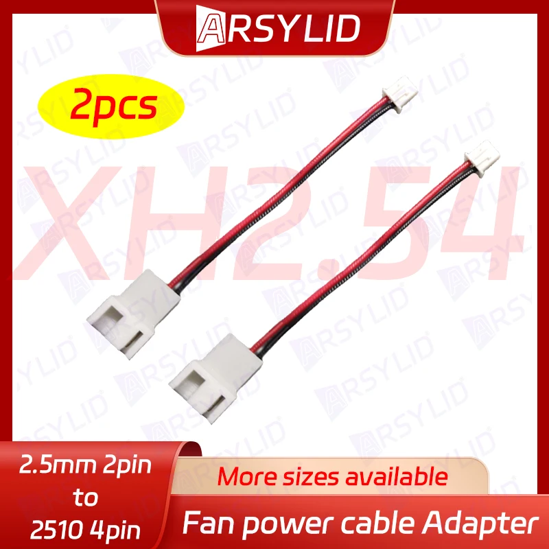 ARSYLID Conversion Cable 3pin 4pin To 2pin PH2.0 2.0mm Adapter For VGA Cooling Fan 2pin Micro-2pin